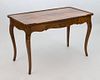 Louis XV Provincial Style Stained Wood Single-Drawer Bureau Plat