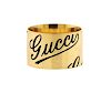 Gucci 18k Gold Wide Band Ring