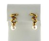 Tiffany &amp; Co 18k Gold Pearl Swirl Earrings