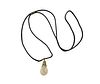 14k Gold Floating Opal Pendant on Cord Necklace
