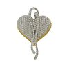 18k Gold 5.40ctw Diamond Heart Pendant