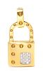 An 18 Karat Yellow Gold Diamond "Poi Moi" Lock Pendant, Roberto Coin, 8.60 dwts.