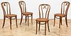 Set of 4 Thonet No. 16  Sweetheart Style Chairs