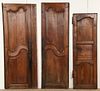 3 18th Century French Walnut Armoire Doors