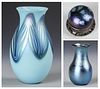 3pc Charles Lotton Studio Art Glass Group