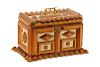 Tramp Art Chip Carved Jewelry or Document Box