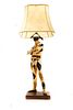 Large Figural Jester Lamp, St. Marceaux Style