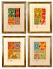 Four Art Nouveau Eugene A. Seguy Pochoir Prints