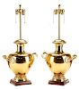 Pair, Marbro Polished Brass 'Hydria' Table Lamps