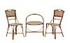 Pair, French Bistro Chairs and Table