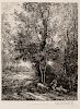 Charles François Daubigny (French, 1817-1878)      Two Landscapes: Le ruisseau dans la clairière