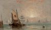 Edward Moran (American, 1828-1901)      Fishing Fleet at Sunset