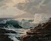 William Columbus Ehrig (American, 1892-1973)      Waves Crashing on a Rocky Shore