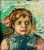 David Davidovich Burliuk (Ukrainian/American, 1882-1967)      Lili / Portrait of a Blue-eyed Girl