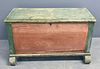 Green and Red Painted Blanket Chest