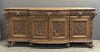 Oak Sideboard with Carved Lion Heads & Griffins