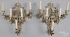 Pair of gilt metal sconces, early/mid 20th c.