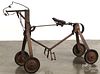 Steel hobby horse, early 20th c., 34'' h., 46'' w.