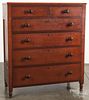 Pennsylvania stained maple chest of drawers.