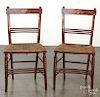 Pair painted Sheraton fancy chairs, ca. 1820.