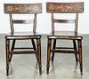 Pair of Sheraton painted fancy chairs, ca. 1825.