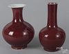 Two Chinese sang de boeuf vases