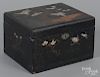 Japanese black lacquer box, early 20th c.