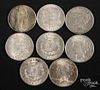 Four 1921 Morgan silver dollars
