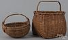Two woven baskets.