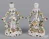 Pair of Meissen style porcelain candleholders
