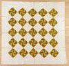 Pieced pinwheel in diamond quilt, late 19th c.
