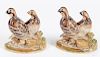 Pair of cast iron quail bookends, 5 3/4'' h.