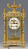 French Gilt and Enameled Clock