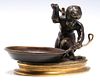 A SMALL 19th c CABINET BRONZE OF CUPID BLACKSMITH