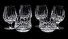 SIX WATERFORD 'LISMORE' CUT CRYSTAL PIECES
