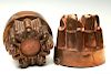 TWO ANTIQUE COPPER FOOD AND JELLY MOLDS
