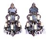 EXCEPTIONAL MIRRORED GIRANDOLE WALL SCONCE PAIR