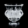 A LALIQUE FRENCH CRYSTAL 'DAMPIERRE' VASE