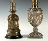 TWO DIFFERENT 19TH C. FRENCH FLUID LAMPS CONVERTED