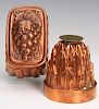 TWO ANTIQUE COPPER FOOD MOLDS