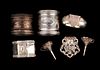 AN ESTATE LOT OF STERLING SILVER ARTICLES
