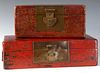 TWO GOOD 18TH/19TH C. CHINESE RED LACQUER BOXES