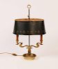19TH C. FRENCH EMPIRE BOUILLOTTE LAMP