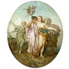 Ernst Wilhelm Hildebrand, German (1833 - 1924) Monumental oil on canvas "The Four Seasons".