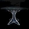 Mid Century Modern Lucite and Glass Top Table.