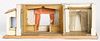 German lithographed paper and wood doll house room