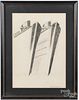 Two pencil drawings, signed M. Zwanetsky
