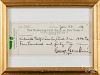 George Gershwin signed check