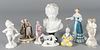 Seven porcelain figurines