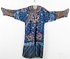 Chinese silk embroidered dragon robe.